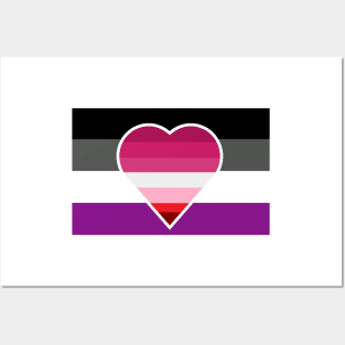 Lesbian Asexual Flag Posters and Art